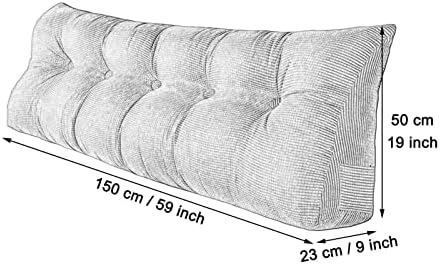 Karnado jastuci s dugim stražnjim jastukom za sjedenje u krevetu za veličinu kraljice i kraljevske veličine kreveta Podrška za podršku