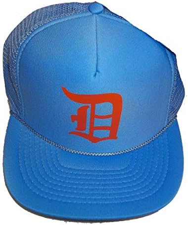 Nos Detroit Old English D Trucker Vintage Snapback Hats Baseball Cap
