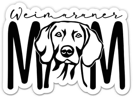 Weimaraner Mom naljepnice - 2 naljepnice od 3 - vodootporni vinil za automobil, telefon, boca s vodom, laptop - Weimaraner Dog naljepnice