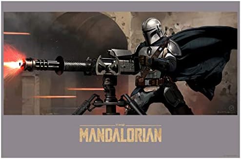 Zvjezdani ratovi Mandalorijski plakat Mandalorian Fire Doug Chiang 16 x 24