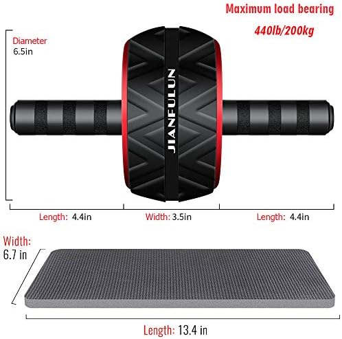 Lavonna AB valjak s jastučićem koljena, ultra široki AB valjak za vježbanje ABS, oprema za vježbanje ABS-a za trening trbušne i jezgre,