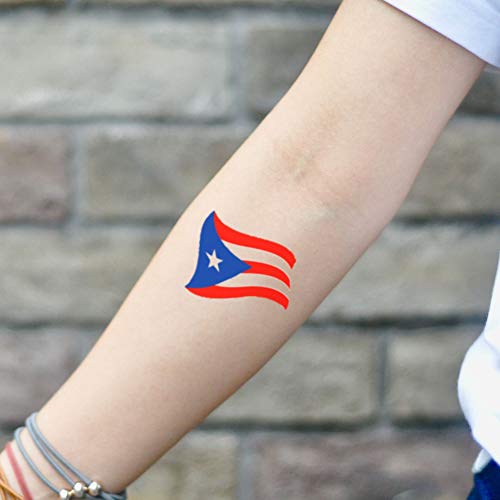 Portorikanska otočna zastava Privremena naljepnica za tetovaže - Ohmytat