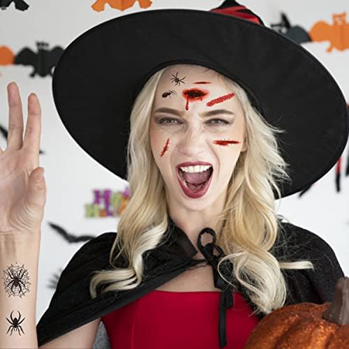 Kesyoo 20pcs Halloween Visoka simulacijska naljepnica horor privremeni ukrasi za Halloween zabave