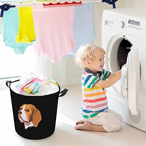 Portret psa Beagle sklopiva košara za rublje košara za rublje s ručkama košara za pranje prljave odjeće torba za studentski dom, obitelj
