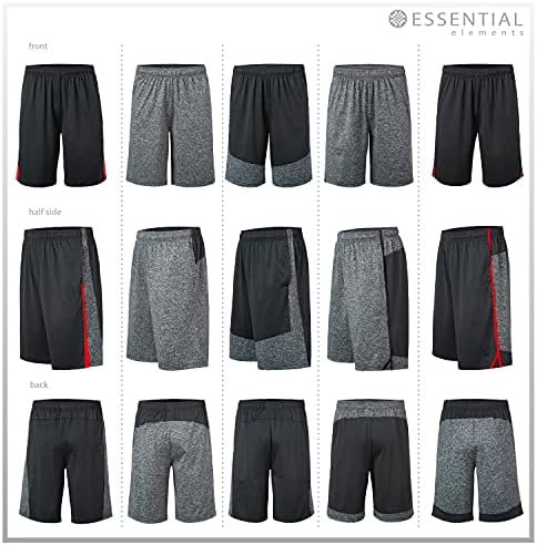 Atletske kratke hlače za muškarce - 5 pakiranja pakiranja muške aktivne odjeće Brze suhe košarkaške kratke hlače - Vježba, teretana,