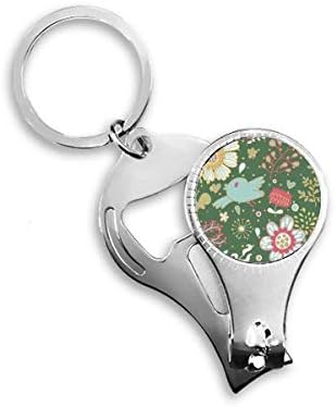 Tamnozelena cvjetna biljka boja za nokat za nokat ring ključ za otvarač za bočicu za bočicu
