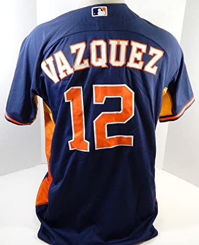 2014-15 Houston Astros Ramon Vazquez 12 Igra Upotrijebljena mornarička Jersey 46 DP23898 - Igra korištena MLB dresova
