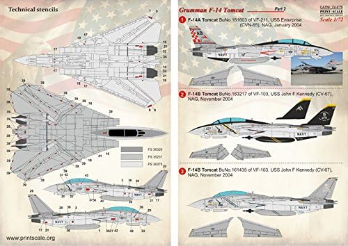 Naljepnica za F-14 Tomcat, Dio 2 Print Scale 72-275