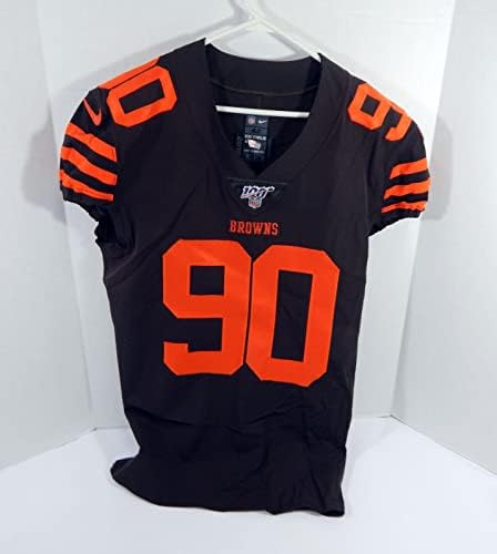 2018 Cleveland Browns Brandin Bryant 90 Igra izdana Brown Jersey Color 100 P 9 - Nepotpisana NFL igra korištena dresova