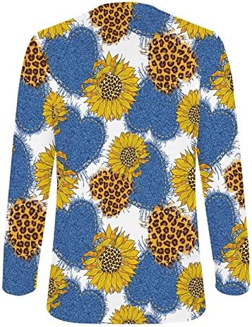 Žene bluze jeseno ljeto 2023. 3/4 čamac za čamac od rukavca Pamuk grafički grafički capricu casual bluza majica za djevojke 9e