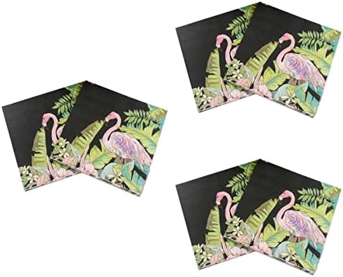 Sosoport 180pcs Šareni flamingo tiskani salveti rođendan zadebljani papirnati ručnik kvadratni rupčić za svadbeni dekor unisex