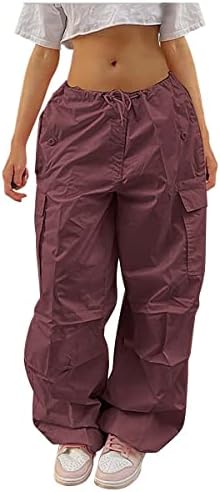Žene predimenzionirane teretne hlače izvučene vrećice s niskim strukom labave trenirke Cinch don joggers hipi hlače vintage