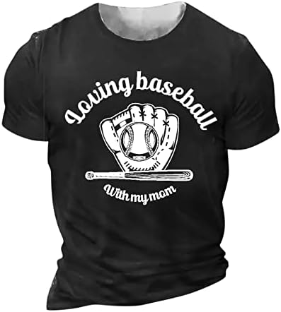 Muška majica za bejzbol tati slovo tiskana košulja casual par hip hop majica kratkih rukava, vrhovi kratkih rukava za plima