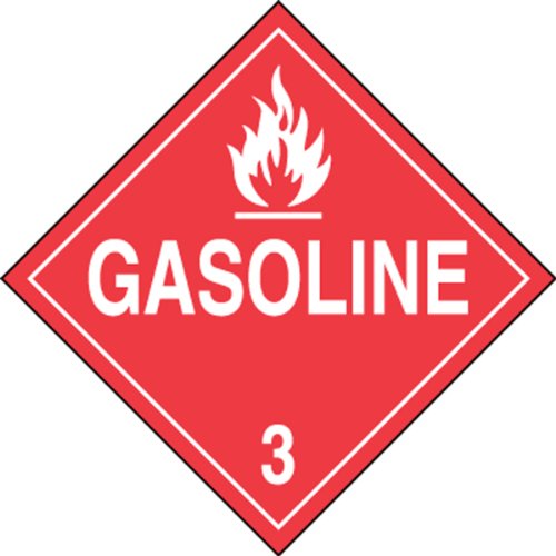 Accuform znakovi mpl304vs1 ljepljive vinil opasnosti klase 3 točke plakate, legenda benzin 3 s grafičkom, 10-3/4 širina x 10-3/4 duljina,