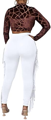 Ruziyoog ženske ležerne hlače s visokim strukom Bodycon rastezanje vitkih resa bočnih joggera Sweatpants gamaša za vježbanje hlača