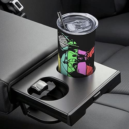 Unsuyu anime flcl nehrđajući čelik izolirana kava s poklopcima i slamkama dvostruki zidni vakuumske šalice putnička čaša 20oz