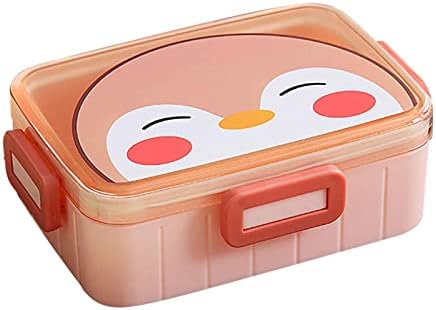 Plastična kutija za ručak iz crtića, slatka dječja kutija za ručak s četiri gumba koju student može koristiti u mikrovalnoj pećnici