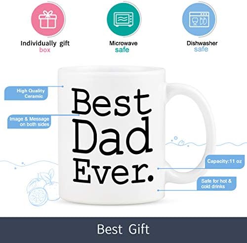 Najbolji tata ikad šalice smiješne šalice za kavu za tate Dan očeva za tatu od kćeri i sina očeva dan kava za kavu za tata tata otac