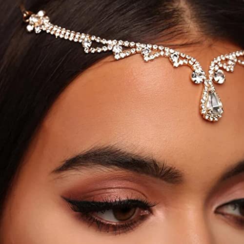 Dizajner mladenke kristalni lanac za glavu vjenčani lanac za kosu s rhinestones natjecanje privjesak za maturalnu zabavu pokrivala