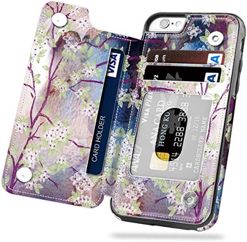 Torbica Hoofur za iPhone SE do 2022, torbica za iPhone SE 2020, uske kožne presvlake-novčanici premium klase za iPhone 7 s pretincima