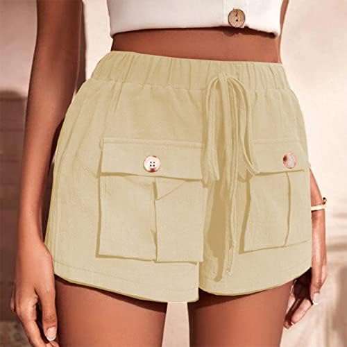 Ženske kratke hlače za ljeto casual salon udobna čista boja plaža kratke hlače vrećaste kratke hlače s visokim strukom teniske kratke