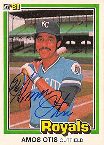 Skladište autografa 622934 AMOS Otis Autographed Baseball Card - Kansas City Royals - 1981. Donruss br.104