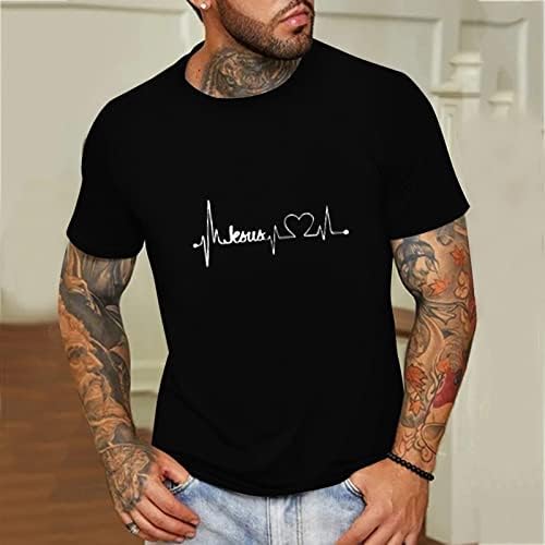 UBST muške ljetne majice kratkih rukava smiješne grafičke tiskane ekipe osnovne majice casual labave modne vježbe majice vrhovi