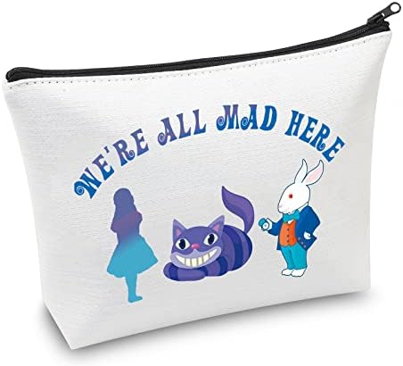 CMNIM ALICE Pokloni Svi smo ludi ovdje vreća Wonderland Citat Alice Cheshire Cat Tote torbe Alice filmski pokloni