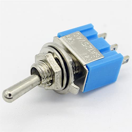 10pc Blue Mini MTS-102 3-pin SPDT On-On 6A 125Vac Minijaturni prekidači