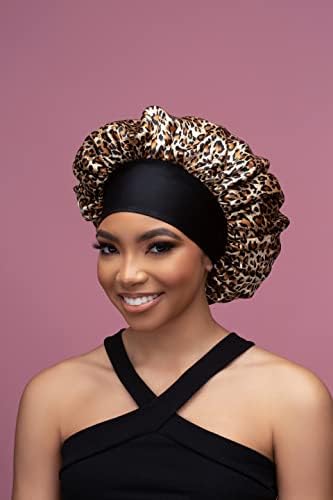 Satenski šešir bez kopče za žene-zaštitni-valovita-prirodna kosa-kovrčava kosa - 3 pakiranja