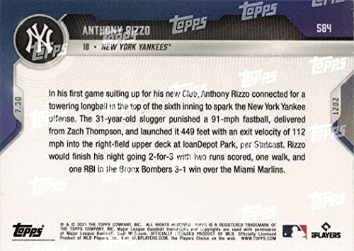 2021 Topps Now 584 Anthony Rizzo Baseball Card - 1. New York Yankees Card