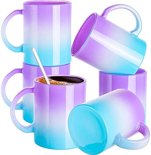 Šalice za kavu od 6, 17 unci šalice za kavu velikog kapaciteta s ručkama, šarene šalice za kavu od 6 žlica, velike šalice za piće,