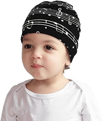 Qassryu muzičke note mališani beanie za dječake djevojčice bebe djece Beanies pleteni zimski šeširi