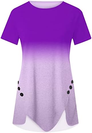 Odjeća za tinejdžerke s kratkim rukavima Pamuk grafički grafički labavi fit plus ljetna jesenska košulja za vrat za žene fo fo