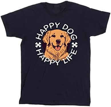 Kućni ljubimci majica sretnog psa muških sretnih života crna xx-velika