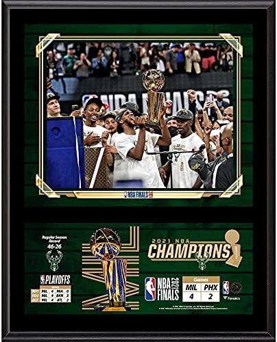 Milwaukee Bucks 12 x 15 2021 NBA finale prvaka Team Sublimirani plak - NBA timski plaketi i kolaže