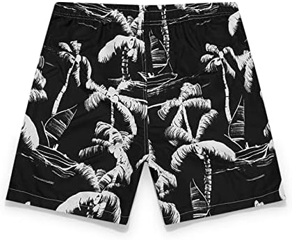 Wenkomg1 kratke hlače za muškarce, kratke kratke hlače na plaži, kvadratne noge Havajske kratke hlače, elatstični struka plivača