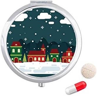 Snježna pahuljica oblak kućica na drvetu kutija za tablete džepna kutija za pohranu lijekova spremnik za doziranje