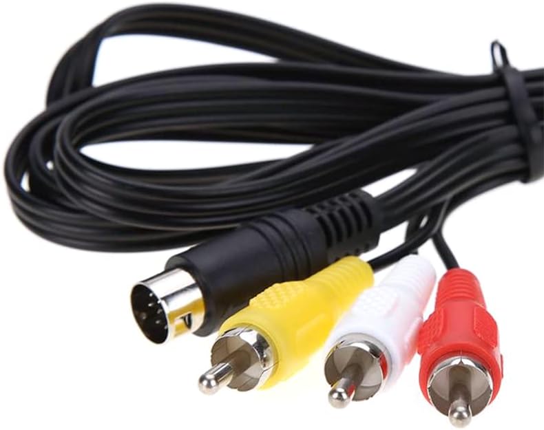 Mookeenone 1 x 9-pin do 3RCA AV kabel, 1,8m 9-pin 3RCA audio video AV kabel kabel Adapter žica za kabel za Sega Genesis 2 3