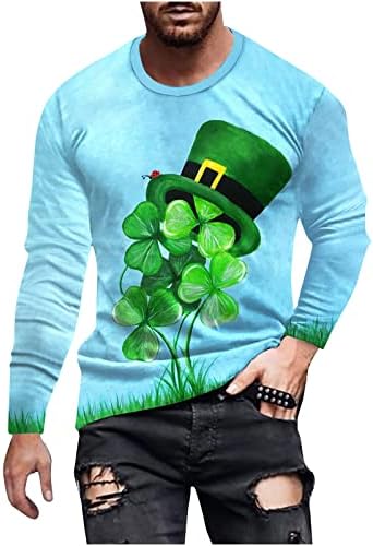 Muški skakač s dugim rukavima St.Patrick's Day Switshirt majica vrijedna kategorija Top Irish Shamrock majica Pulover