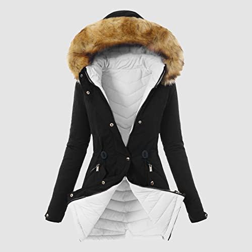 Žene dnevno plus zimski kaput jakna s dugim rukavima zgušnjavaju tople kapuljače Outerwear Žene s kapuljačom od kapuljača