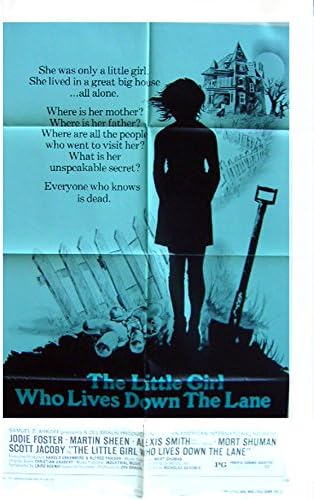 Djevojčica koja živi niz traku 1977 Autentični, originalni horor 27x41 jedan list s Jodie Foster i Martin Sheen