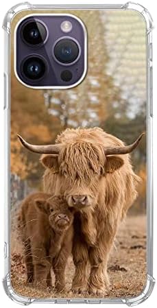 Slatka kućica za krave i mladunče kompatibilne s iPhoneom 13 Pro Max ， Slatke životinje uzorak silikonski otporni na šok TPU zaštitni