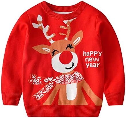 Djevojke džemperi čarapa mališana djevojaka Dječaci Dječaci božićni jeleni džemper povremeni printin pletena odjeća za djevojčicu