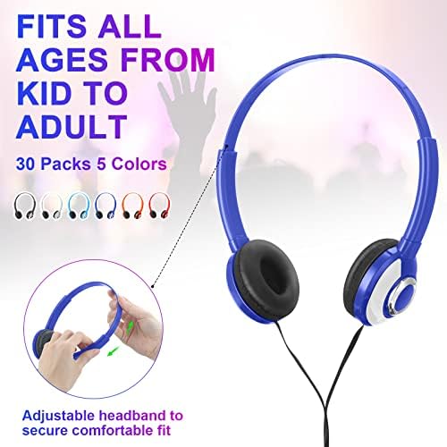* 30 pakiranja volumetrijskih slušalica cool slušalice za djecu školske slušalice pojedinačno upakirane podesive studentske slušalice