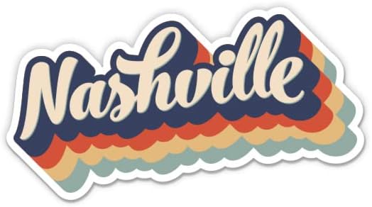 Lignje Nashville Tennessee slojeviti retro stil - naljepnica vinilne naljepnice za telefon, laptop, boca s vodom