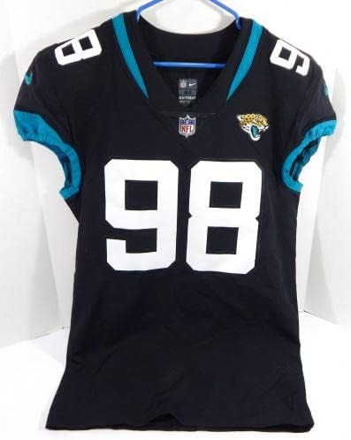2018. Jacksonville Jaguars Lewis Moore 98 Igra objavljena Black Jersey 44 DP36029 - Nepotpisana NFL igra korištena dresova