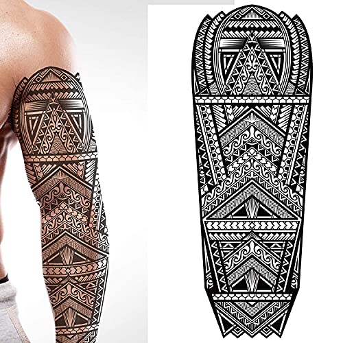 Tatodays 2 x privremena tetovaža havaja puna ruka aztec štap na crnom maorskom plemenskom tjelesnom umjetničkom naljepnica za oružje