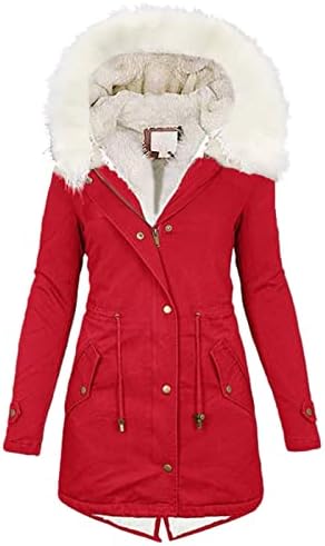 Timifis Ženski zimski kaput plus veličina jakne od fleka komadića topli kaputi za uklanjanje kapuljača s kapuljačama s kapuljačama