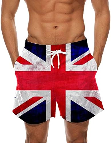 Casual plivači muški 3d zastava tiskani elastični struk muški kupaći kostim dno plus veličina patriotskih kupaćih kostima kratke hlače